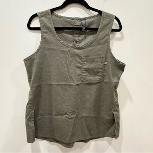 Mountain Hardware sz medium Lena Tank Sleeveless Top Hemp natural olive green